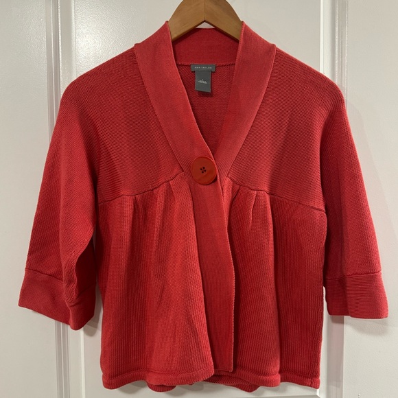 Ann Taylor peach crop cardigan. Size small. - Picture 1 of 6